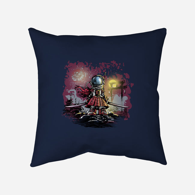 AstroSamurai-none removable cover w insert throw pillow-zascanauta