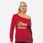 For Lease Navidad-womens off shoulder sweatshirt-Weird & Punderful
