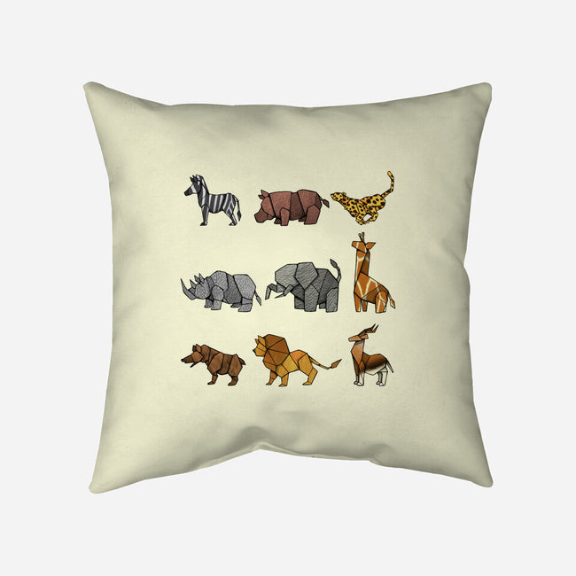 Savana Origami-none removable cover throw pillow-Vallina84