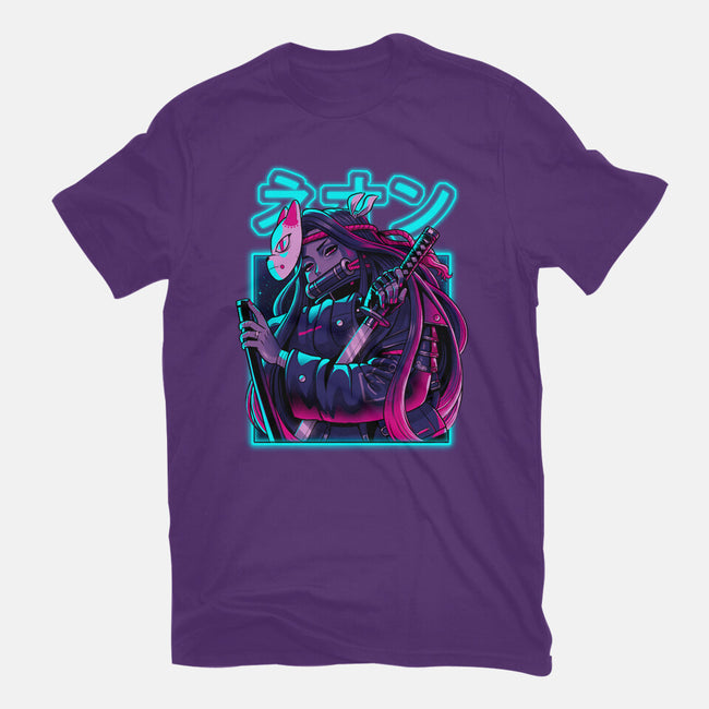 Neon Slayer-womens basic tee-Bruno Mota