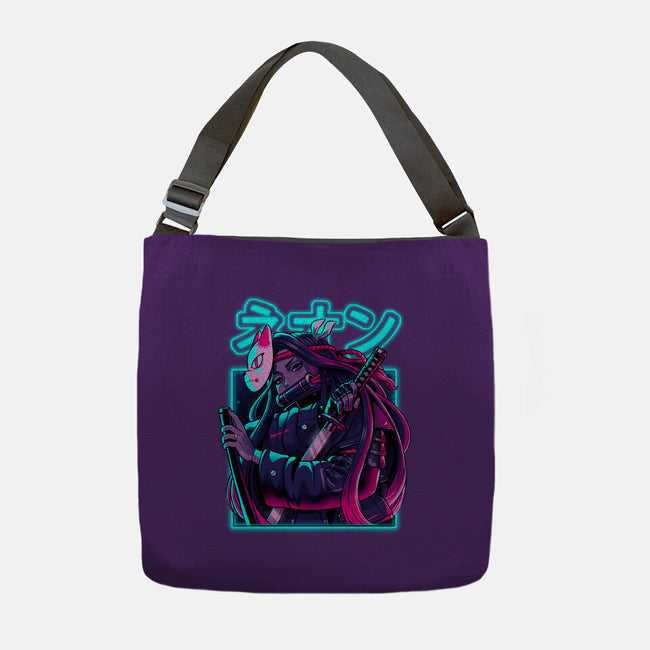 Neon Slayer-none adjustable tote bag-Bruno Mota