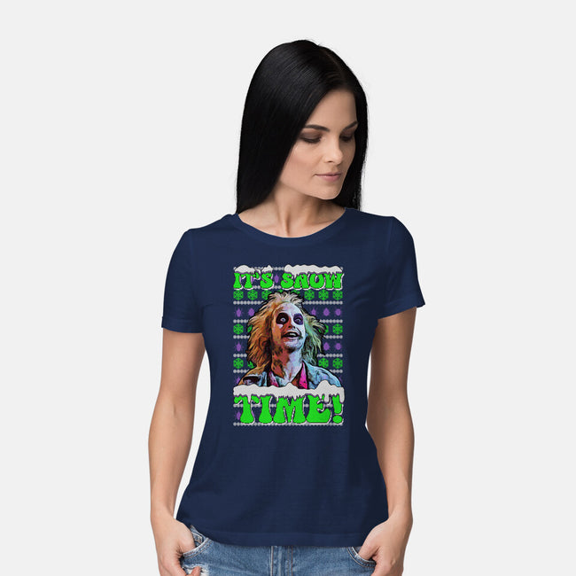 It's Snow Time-womens basic tee-goodidearyan