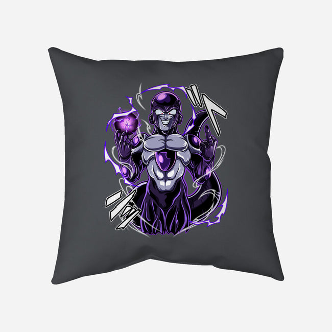 Black Freeza-none removable cover w insert throw pillow-Duardoart