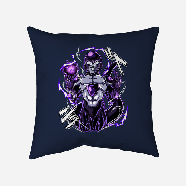 Black Freeza-none removable cover w insert throw pillow-Duardoart