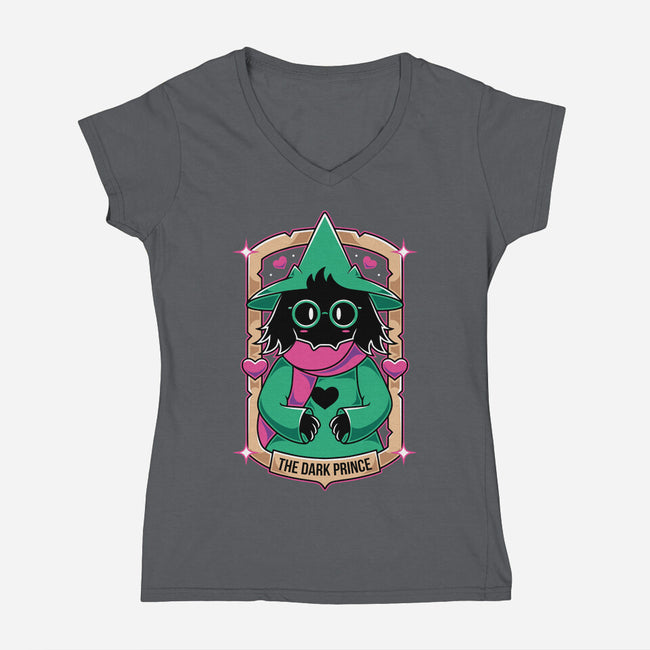 The Dark Prince-womens v-neck tee-Alundrart