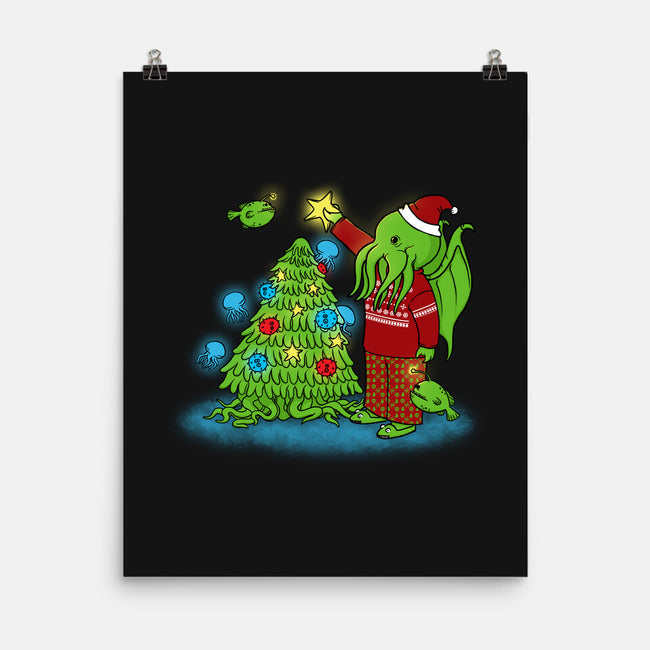 R'lyeh Christmas-none matte poster-pigboom