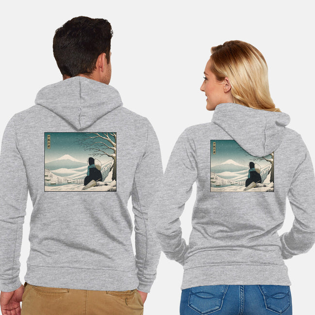 Traveler Tranquility-unisex zip-up sweatshirt-pigboom
