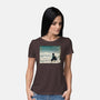 Traveler Tranquility-womens basic tee-pigboom