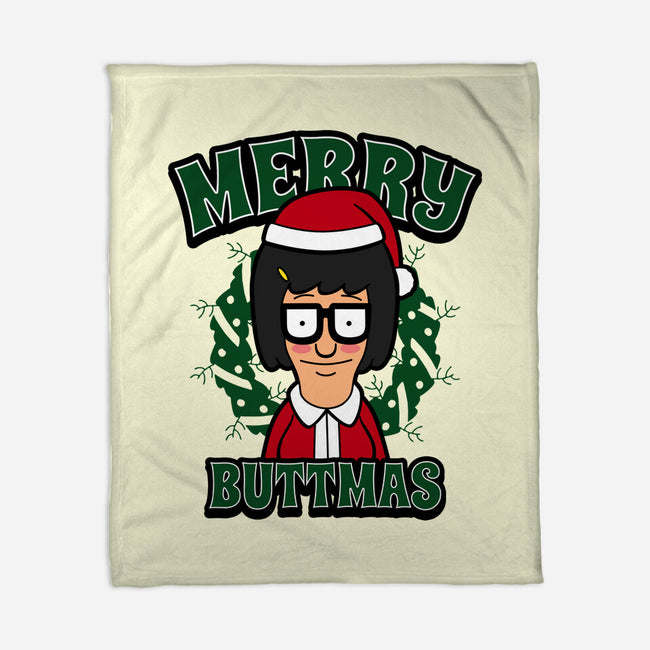 Merry Buttmas-none fleece blanket-Boggs Nicolas