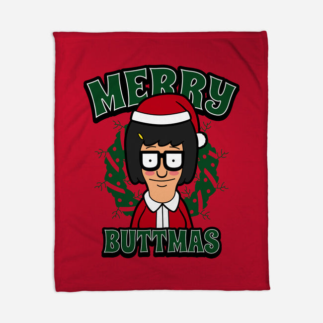 Merry Buttmas-none fleece blanket-Boggs Nicolas