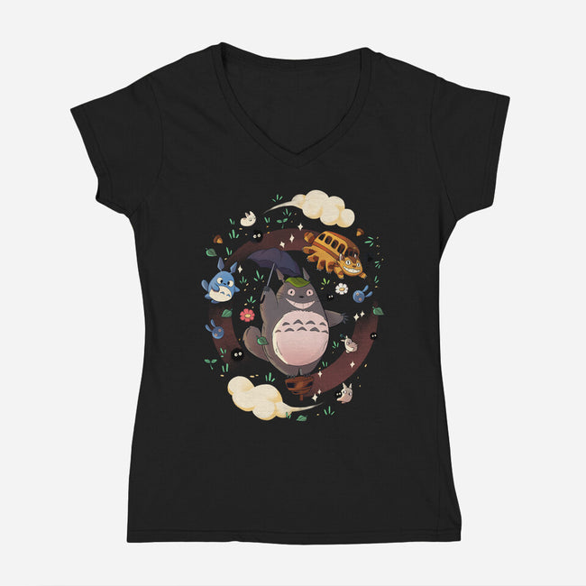 My Friend-womens v-neck tee-jacnicolauart