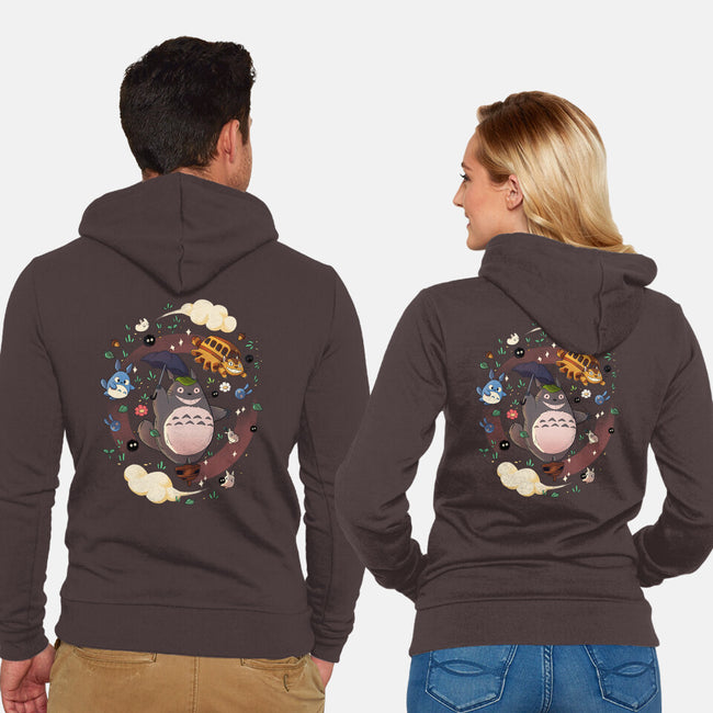 My Friend-unisex zip-up sweatshirt-jacnicolauart