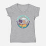 Purrfect Vacation-womens v-neck tee-erion_designs