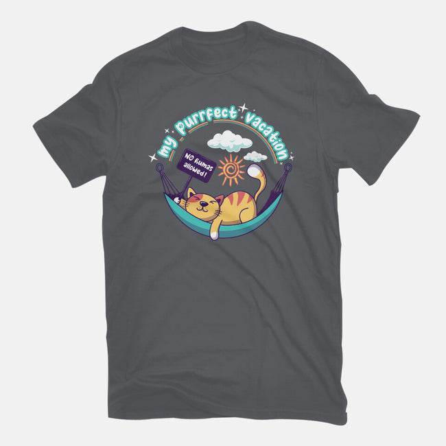 Purrfect Vacation-womens fitted tee-erion_designs
