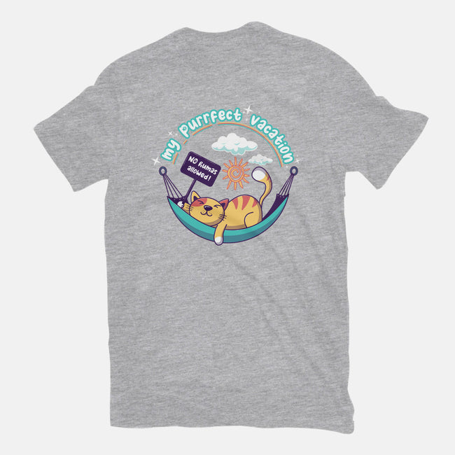 Purrfect Vacation-womens fitted tee-erion_designs