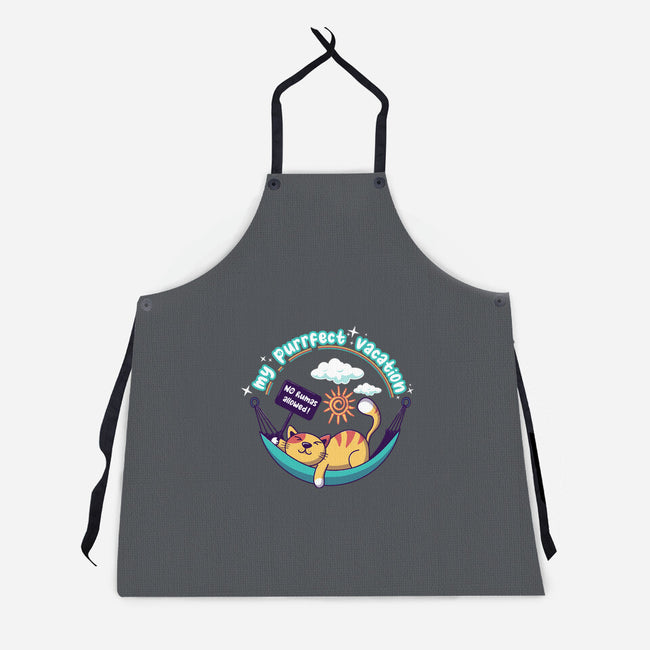 Purrfect Vacation-unisex kitchen apron-erion_designs