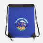 Purrfect Vacation-none drawstring bag-erion_designs