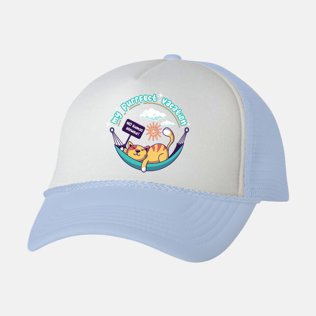 Purrfect Vacation-unisex trucker hat-erion_designs