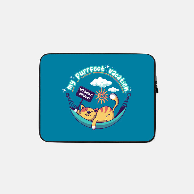 Purrfect Vacation-none zippered laptop sleeve-erion_designs