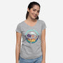 Purrfect Vacation-womens v-neck tee-erion_designs