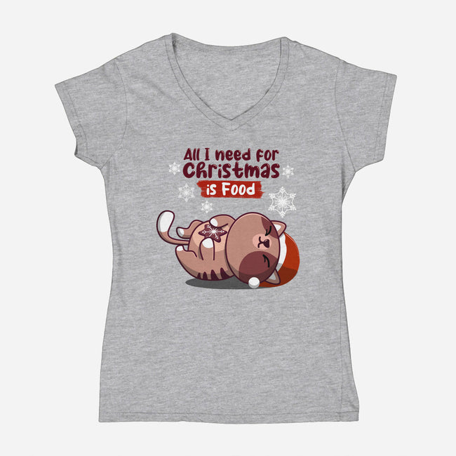 All I Need For Christmas-womens v-neck tee-erion_designs