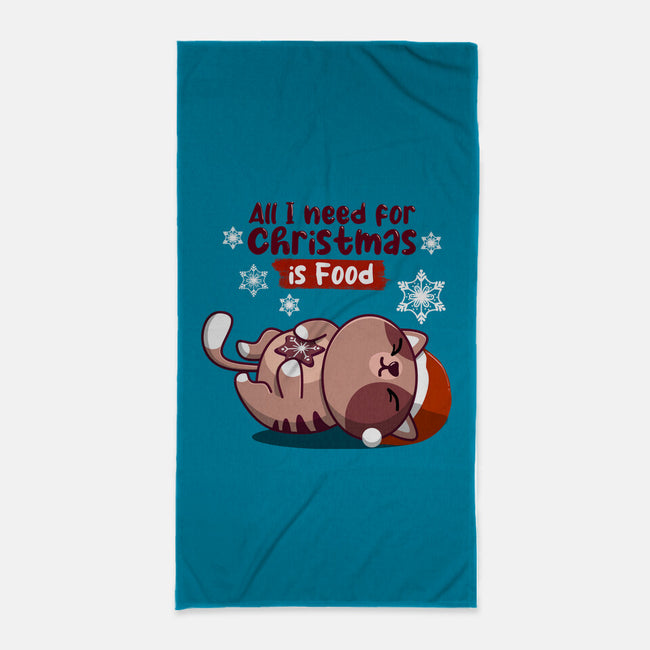 All I Need For Christmas-none beach towel-erion_designs