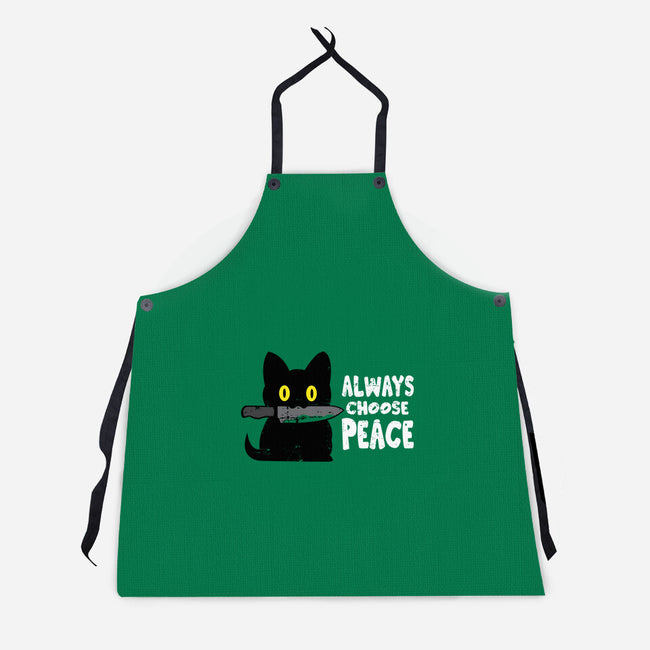 Always Choose Peace-unisex kitchen apron-turborat14