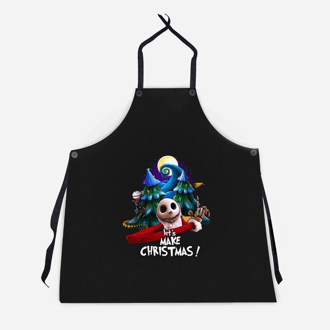Lets Make Christmas-unisex kitchen apron-daobiwan