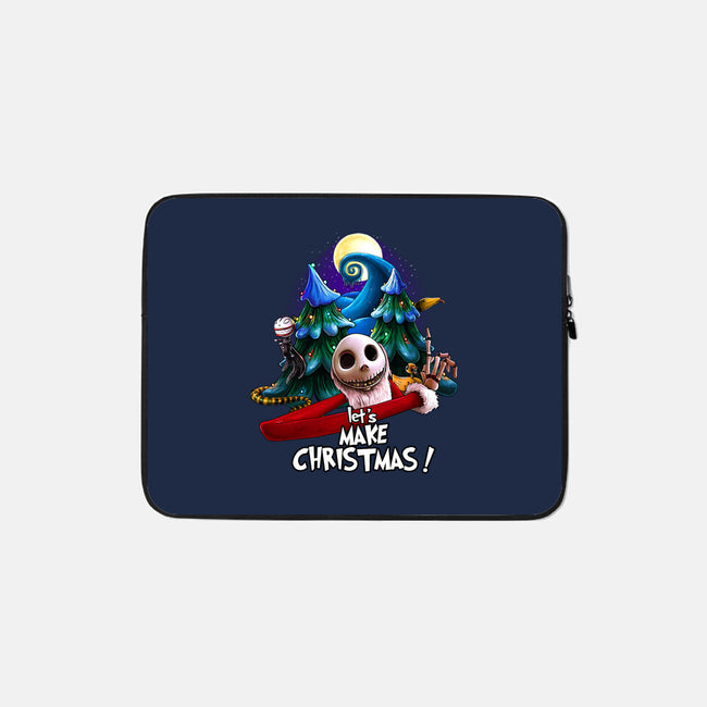 Lets Make Christmas-none zippered laptop sleeve-daobiwan