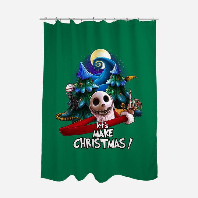 Lets Make Christmas-none polyester shower curtain-daobiwan