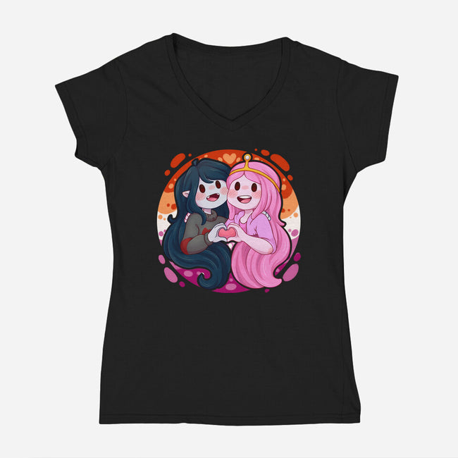 Vampire And Princess-womens v-neck tee-Zaia Bloom