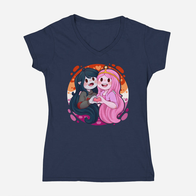 Vampire And Princess-womens v-neck tee-Zaia Bloom