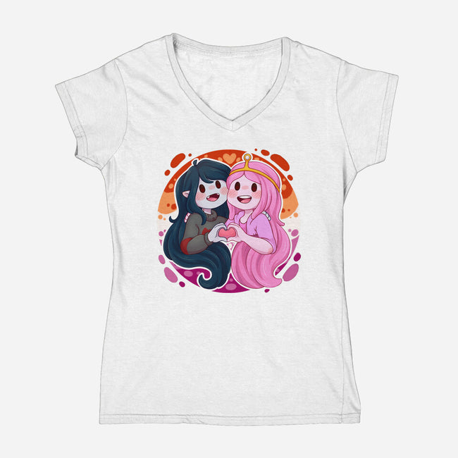 Vampire And Princess-womens v-neck tee-Zaia Bloom
