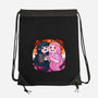Vampire And Princess-none drawstring bag-Zaia Bloom