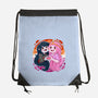 Vampire And Princess-none drawstring bag-Zaia Bloom