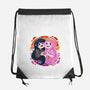 Vampire And Princess-none drawstring bag-Zaia Bloom