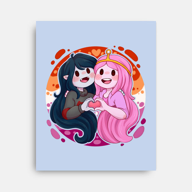 Vampire And Princess-none stretched canvas-Zaia Bloom