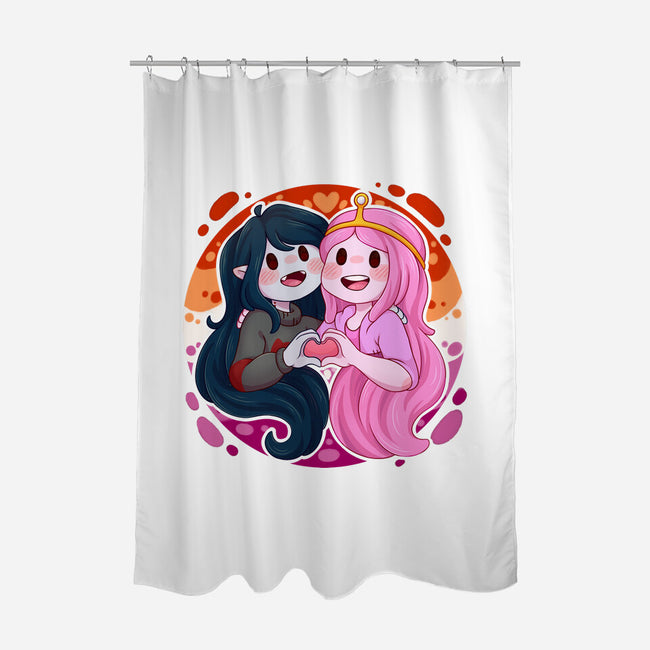 Vampire And Princess-none polyester shower curtain-Zaia Bloom