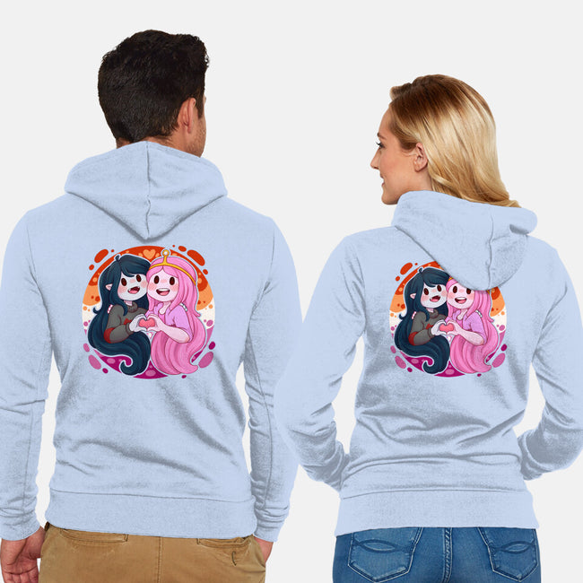 Vampire And Princess-unisex zip-up sweatshirt-Zaia Bloom