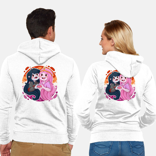 Vampire And Princess-unisex zip-up sweatshirt-Zaia Bloom