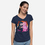 Vampire And Princess-womens v-neck tee-Zaia Bloom