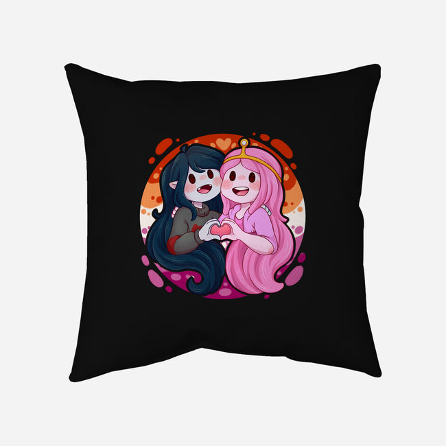 Vampire And Princess-none removable cover throw pillow-Zaia Bloom
