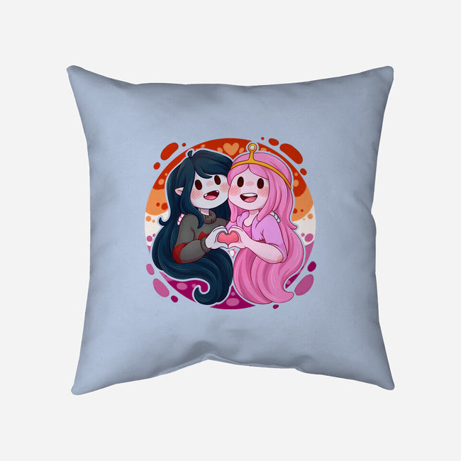 Vampire And Princess-none removable cover throw pillow-Zaia Bloom