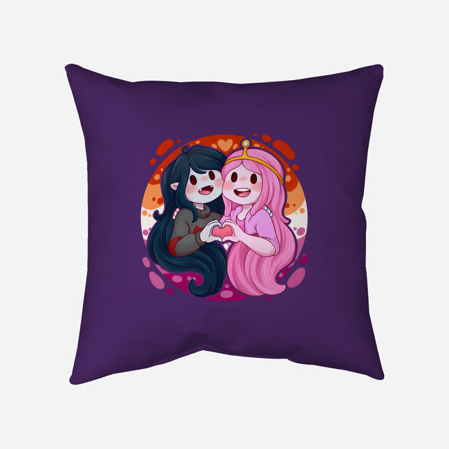 Vampire And Princess-none removable cover throw pillow-Zaia Bloom