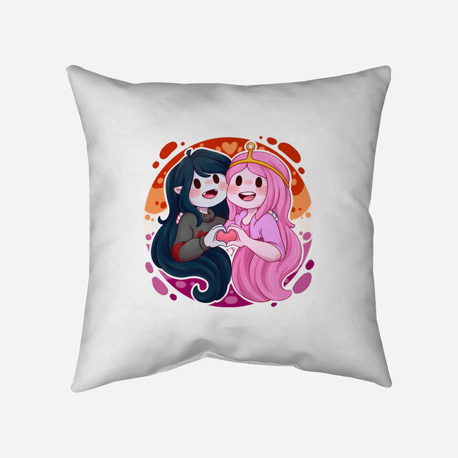 Vampire And Princess-none removable cover throw pillow-Zaia Bloom