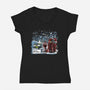 Santa No More-womens v-neck tee-zascanauta