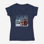 Santa No More-womens v-neck tee-zascanauta