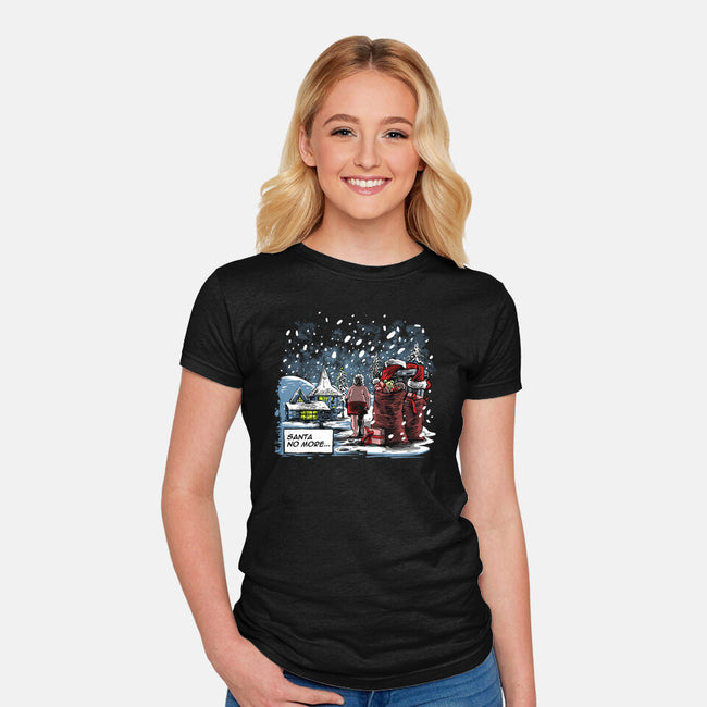 Santa No More-womens fitted tee-zascanauta