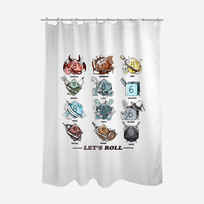 Dice Role Map-none polyester shower curtain-Vallina84
