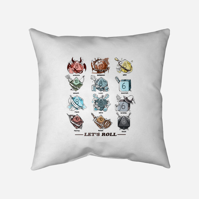 Dice Role Map-none removable cover w insert throw pillow-Vallina84